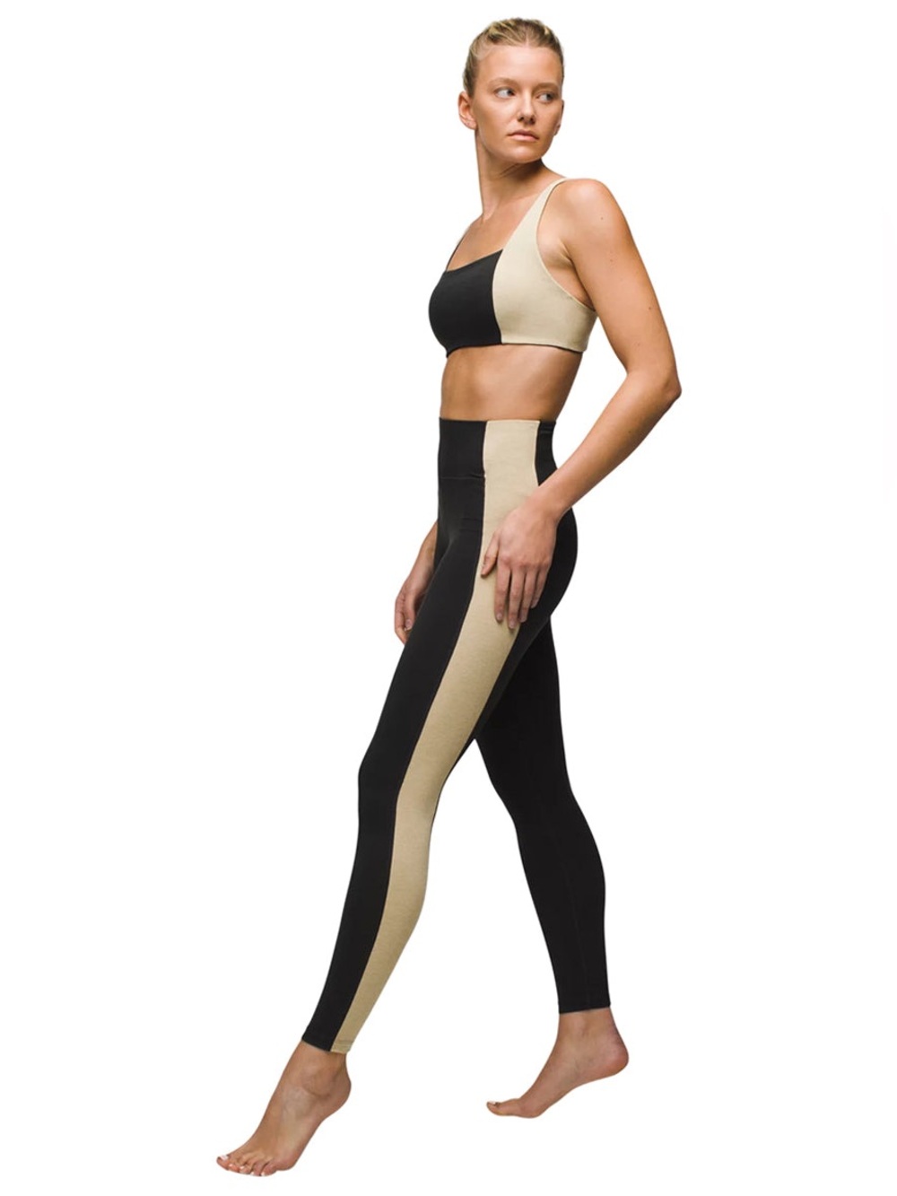 Prana Black/ Cliffside Heather Hot Spell Leggings and Sports Bra Set size Small